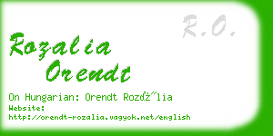 rozalia orendt business card